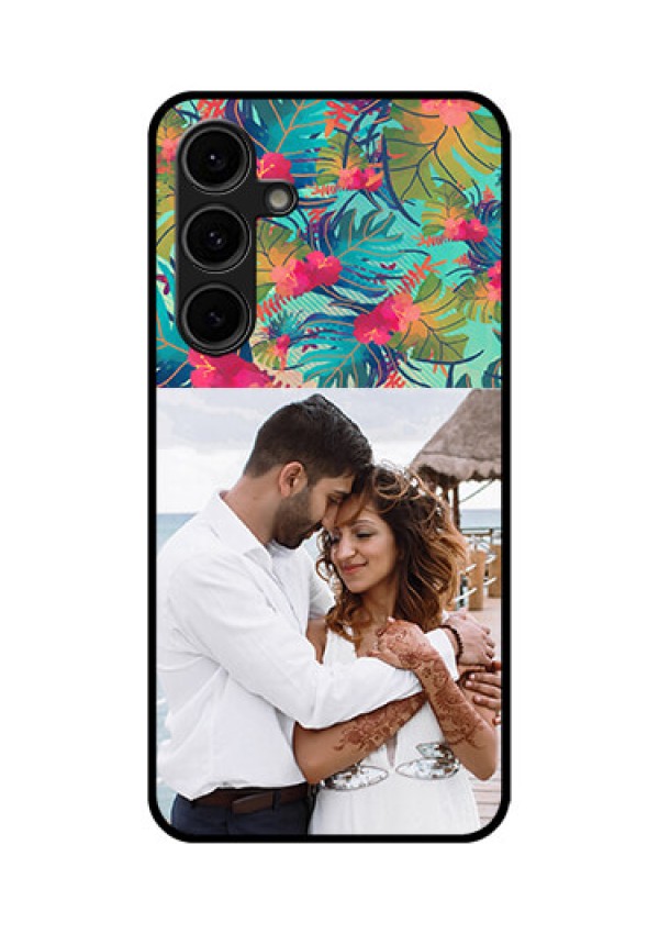 Galaxy S24 FE 5G Custom Glass Phone Case - Watercolor Floral Design