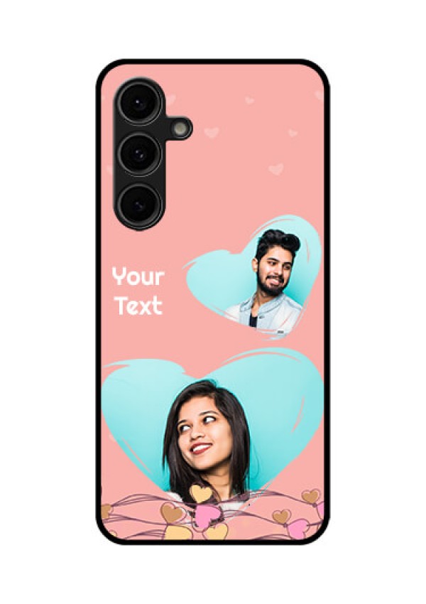 Galaxy S24 FE 5G Custom Glass Phone Case - Love Doodle Design