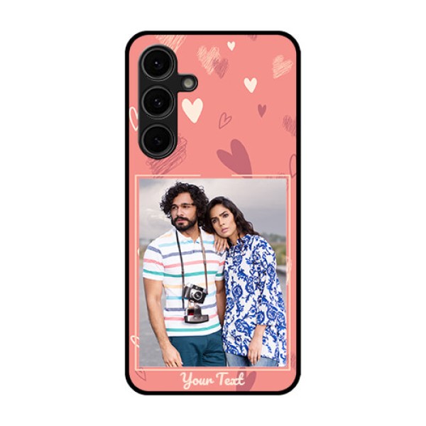 Galaxy S24 FE 5G Custom Glass Phone Case - Love Doodle Art Design