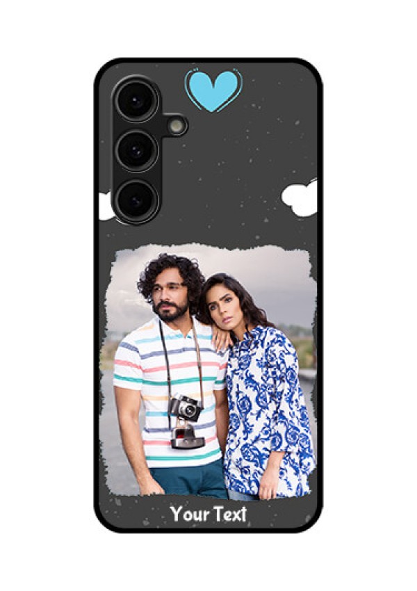 Galaxy S24 FE 5G Custom Glass Phone Case - Splashes With Love Doodles Design