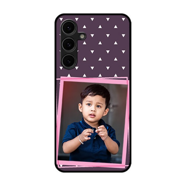 Galaxy S24 FE 5G Custom Glass Phone Case - Triangle Pattern Dotted Design