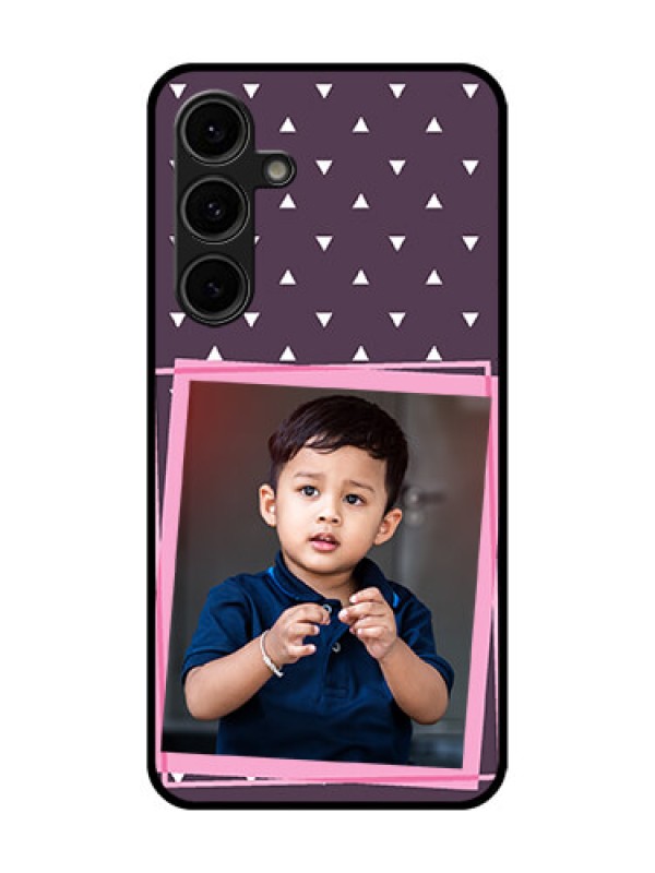 Custom Galaxy S24 FE 5G Custom Glass Phone Case - Triangle Pattern Dotted Design