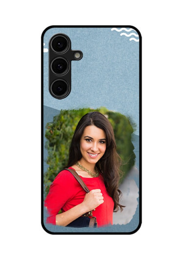 Galaxy S24 FE 5G Custom Glass Phone Case - Grunge Line Art Design
