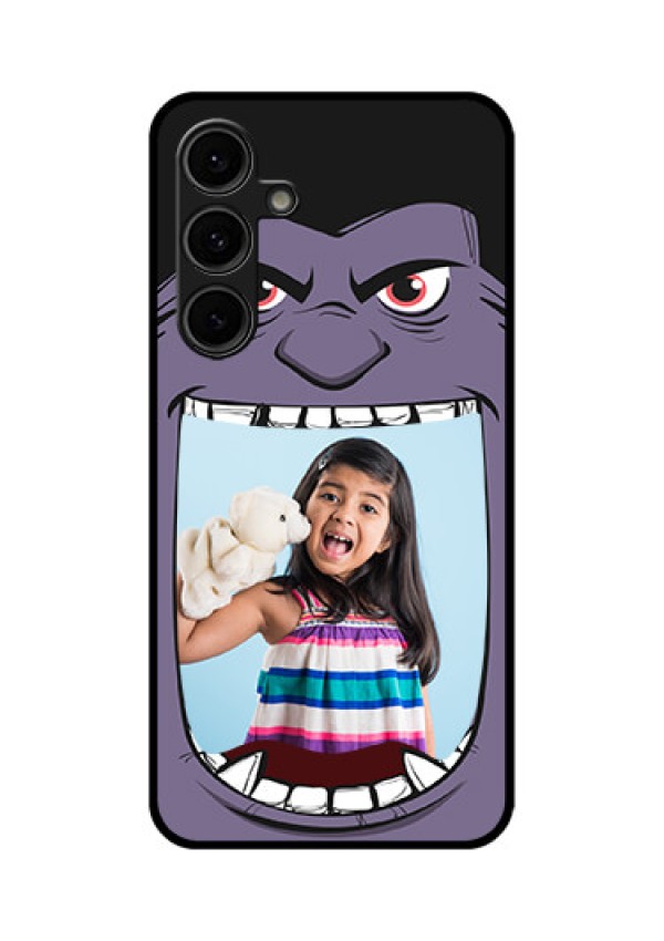 Galaxy S24 FE 5G Custom Glass Phone Case - Angry Monster Design