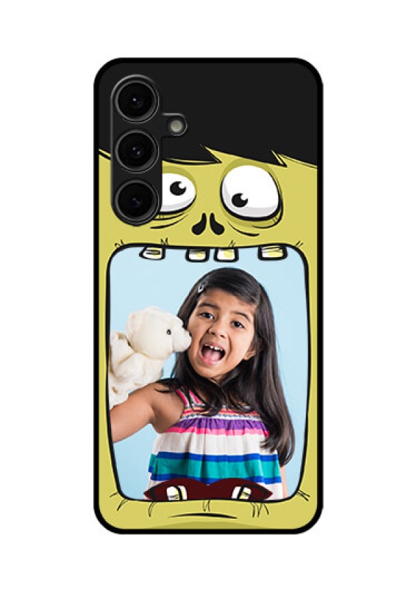 Galaxy S24 FE 5G Custom Glass Phone Case - Cartoon Monster Back Case Design