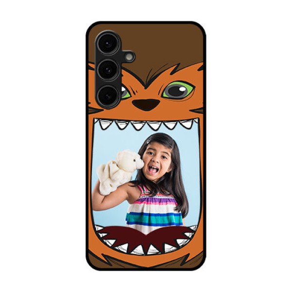 Galaxy S24 FE 5G Custom Glass Phone Case - Owl Monster Back Case Design Galaxy S24 FE 5G Custom Glass Phone Case - Owl Monster Back Case Design