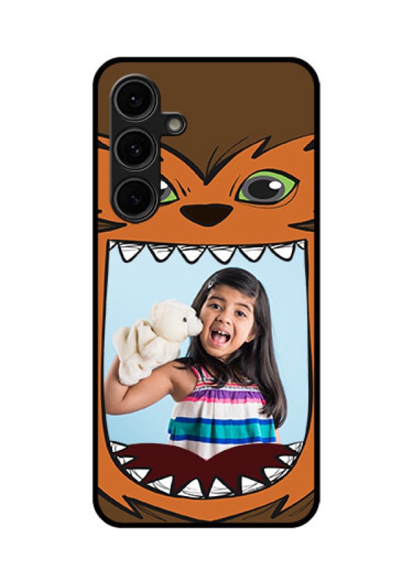 Galaxy S24 FE 5G Custom Glass Phone Case - Owl Monster Back Case Design