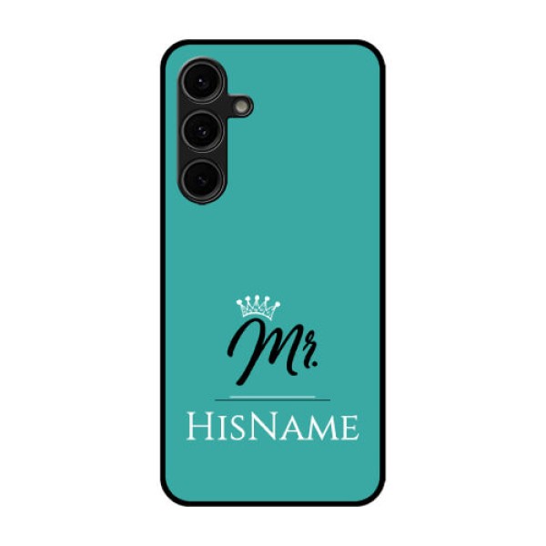 Galaxy S24 FE 5G Custom Glass Phone Case - Mr With Name Design