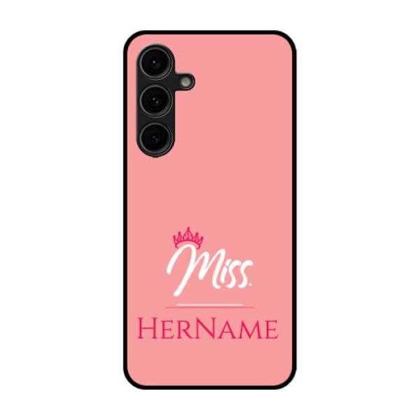 Galaxy S24 FE 5G Custom Glass Phone Case - Mrs With Name Design