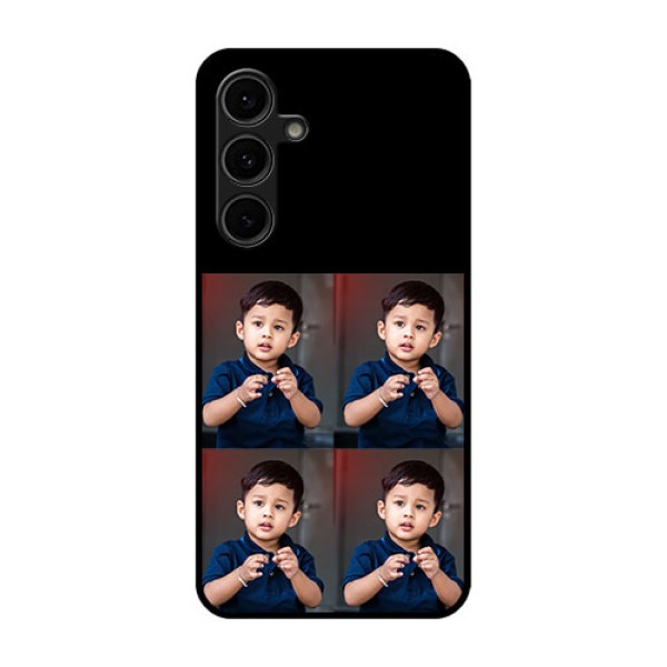 Galaxy S24 FE 5G Custom Glass Phone Case - 4 Image Holder Design