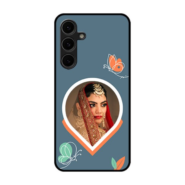 Galaxy S24 FE 5G Custom Glass Phone Case - Droplet Butterflies Design Galaxy S24 FE 5G Custom Glass Phone Case - Droplet Butterflies Design
