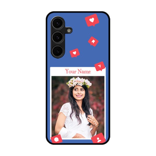 Galaxy S24 FE 5G Custom Glass Phone Case - Like Share And Comment Design Galaxy S24 FE 5G Custom Glass Phone Case - Like Share And Comment Design