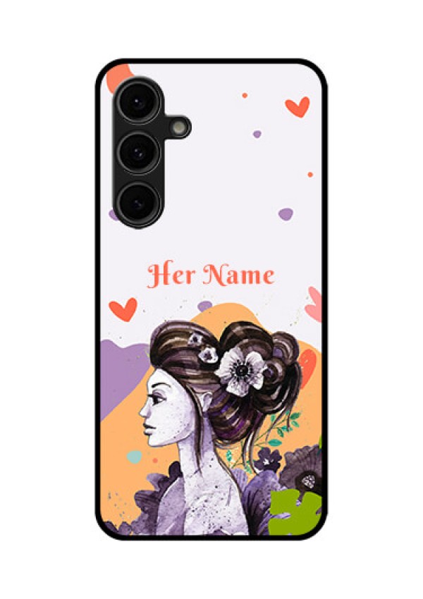Galaxy S24 FE 5G Custom Glass Phone Case - Woman And Nature Design