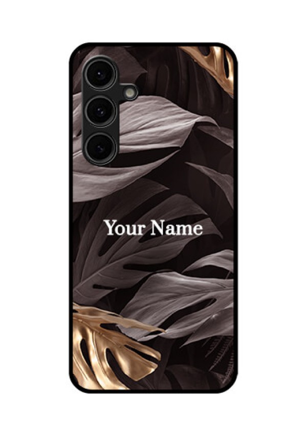 Galaxy S24 FE 5G Custom Glass Phone Case - Wild Leaves Digital Paint Design
