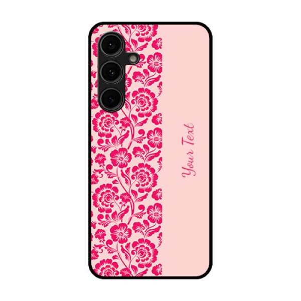 Galaxy S24 FE 5G Custom Glass Phone Case - Attractive Floral Pattern Design Galaxy S24 FE 5G Custom Glass Phone Case - Attractive Floral Pattern Design