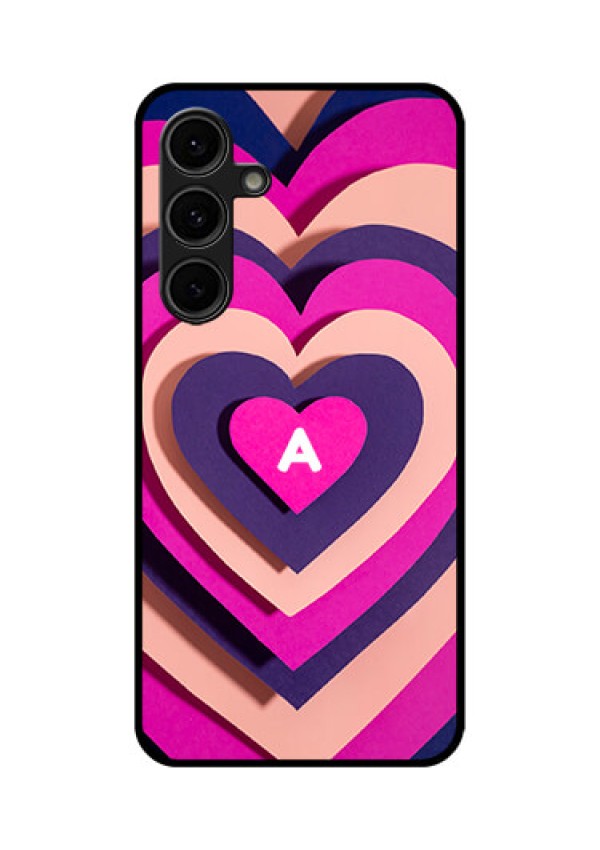 Galaxy S24 FE 5G Custom Glass Phone Case - Cute Heart Pattern Design
