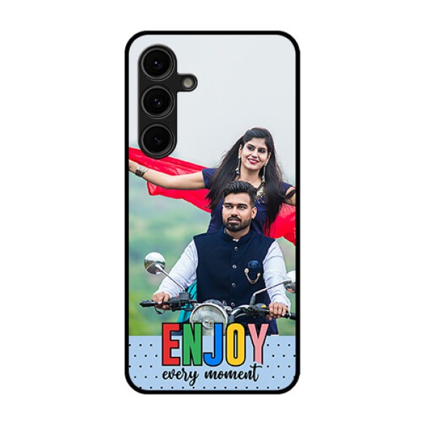 Galaxy S24 FE 5G Custom Glass Phone Case - Enjoy Every Moment Design Galaxy S24 FE 5G Custom Glass Phone Case - Enjoy Every Moment Design