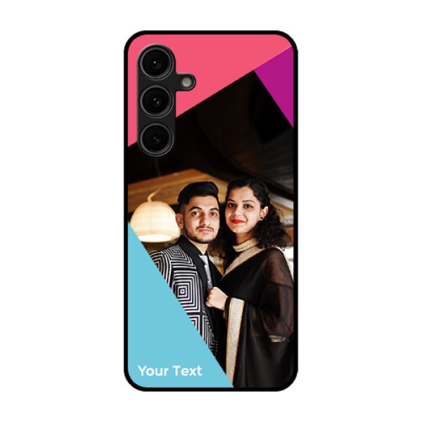 Galaxy S24 FE 5G Custom Glass Phone Case - Stacked Triple Colour Design Galaxy S24 FE 5G Custom Glass Phone Case - Stacked Triple Colour Design