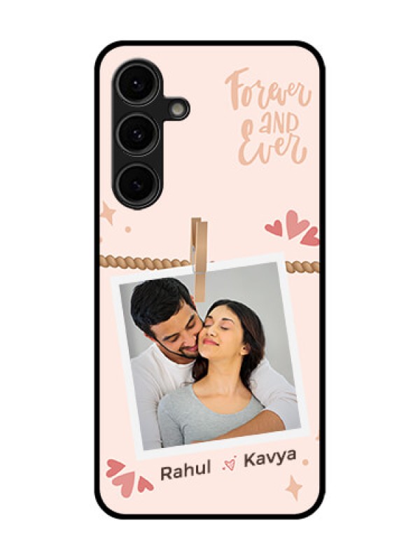 Custom Galaxy S24 FE 5G Custom Glass Phone Case - Forever And Ever Love Design