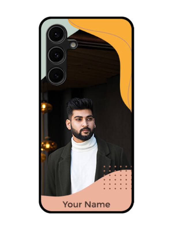 Custom Galaxy S24 FE 5G Custom Glass Phone Case - Tri - Coloured Overlay Design