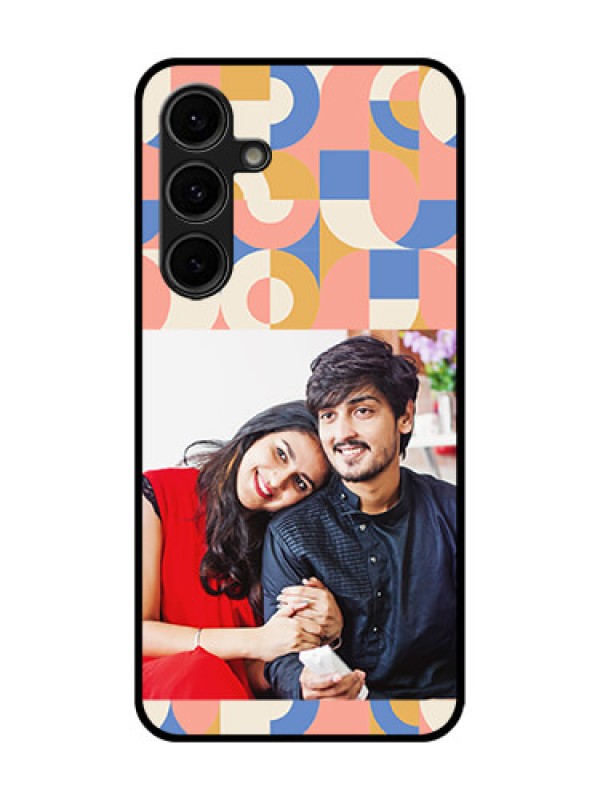 Custom Galaxy S24 FE 5G Custom Glass Phone Case - Semi - Circle Maze Pattern Design