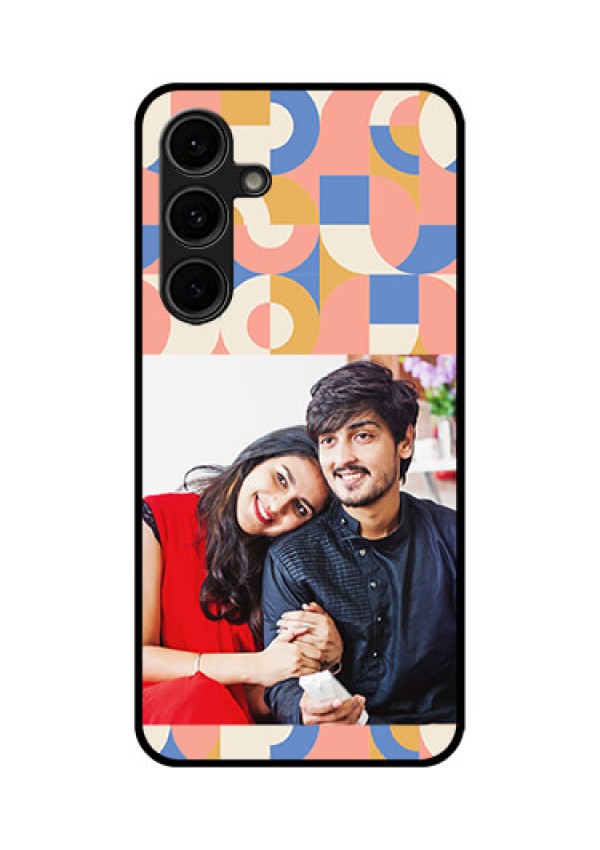 Galaxy S24 FE 5G Custom Glass Phone Case - Semi - Circle Maze Pattern Design