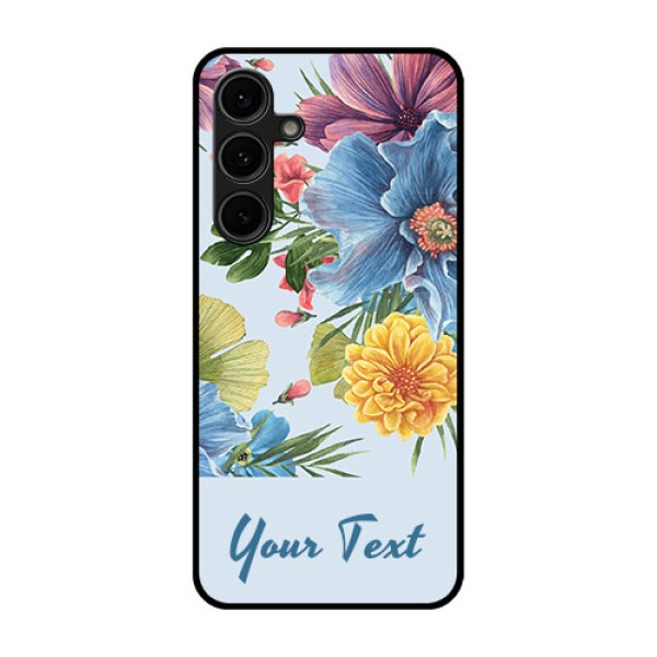 Galaxy S24 FE 5G Custom Glass Phone Case - Stunning Watercolored Flowers Painting Design