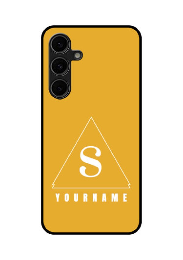Galaxy S24 FE 5G Custom Glass Phone Case - Simple Triangle Design