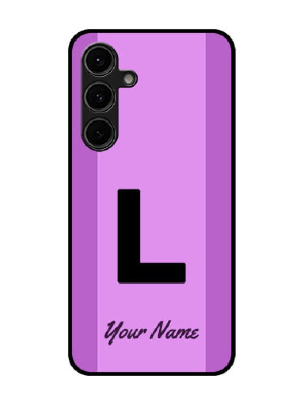 Custom Galaxy S24 FE 5G Custom Glass Phone Case - Tricolor Custom Text Design