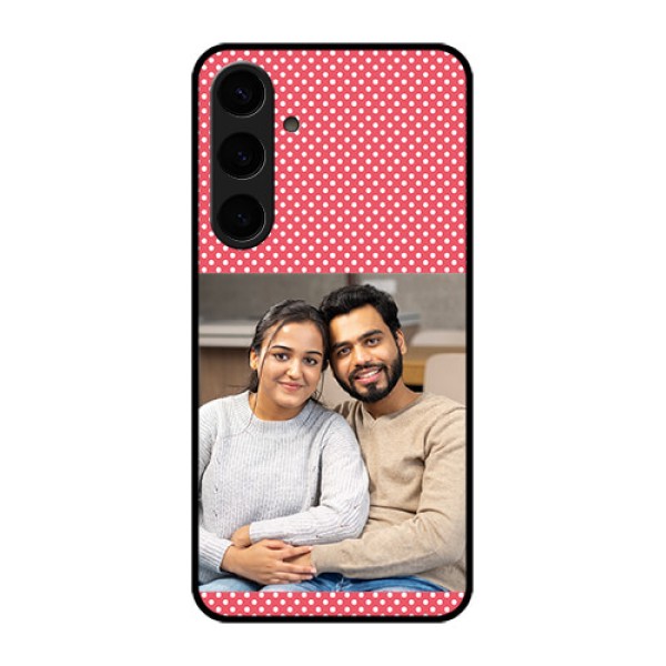 Samsung Galaxy S24 Plus 5G Custom Glass Phone Case - White Dotted Design