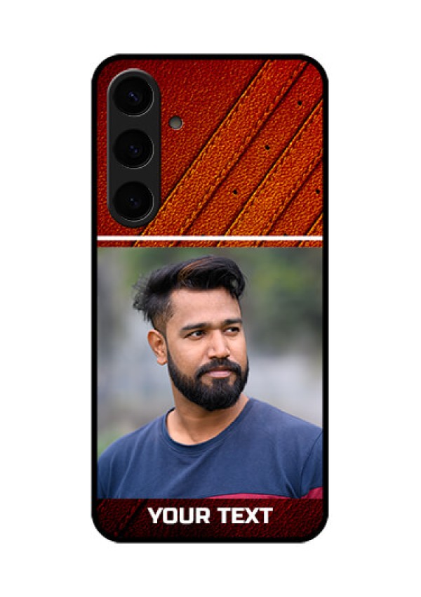Samsung Galaxy S24 Plus 5G Custom Glass Phone Case - Leather Phone Case Design