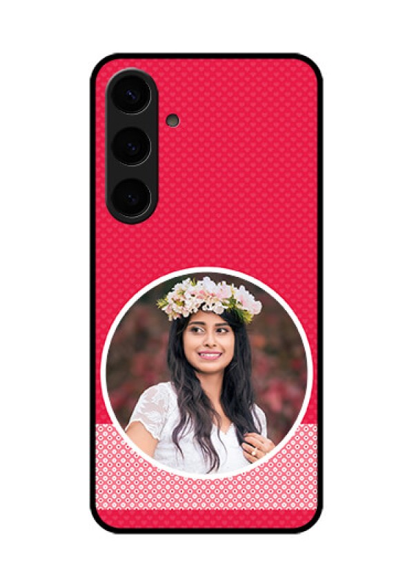 Samsung Galaxy S24 Plus 5G Custom Glass Phone Case - Pink Color Pattern Design