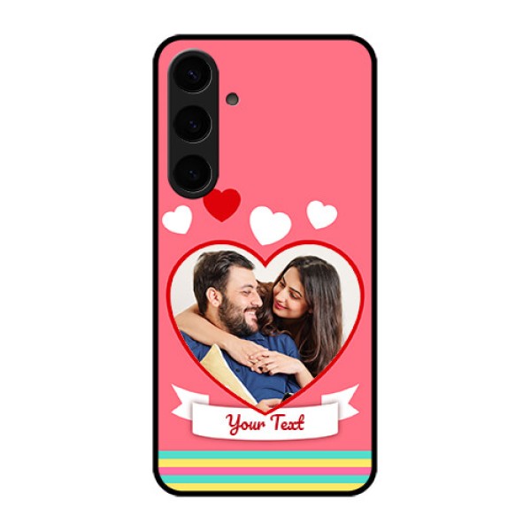 Samsung Galaxy S24 Plus 5G Custom Glass Phone Case - Love Shapes Doodle Design Samsung Galaxy S24 Plus 5G Custom Glass Phone Case - Love Shapes Doodle Design