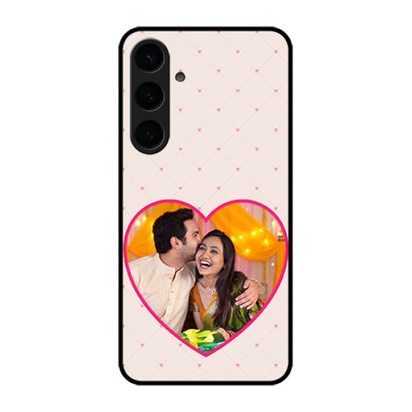 Samsung Galaxy S24 Plus 5G Custom Glass Phone Case - Heart Shape Design