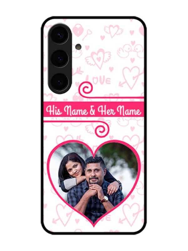 Custom Samsung Galaxy S24 Plus 5G Custom Glass Phone Case - Heart Shape Love Design