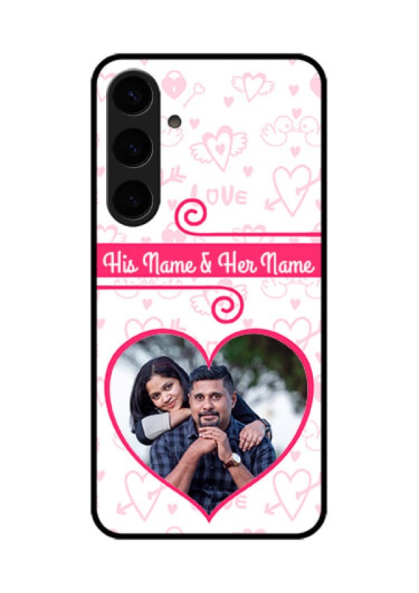 Samsung Galaxy S24 Plus 5G Custom Glass Phone Case - Heart Shape Love Design