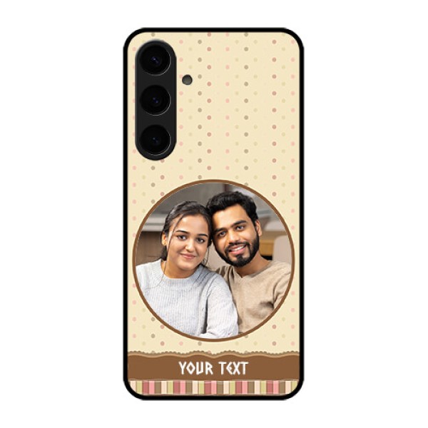 Samsung Galaxy S24 Plus 5G Custom Glass Phone Case - Brown Dotted Mobile Case Design Samsung Galaxy S24 Plus 5G Custom Glass Phone Case - Brown Dotted Mobile Case Design