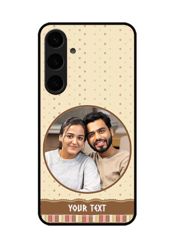 Samsung Galaxy S24 Plus 5G Custom Glass Phone Case - Brown Dotted Mobile Case Design