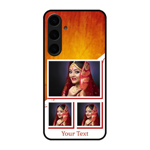 Samsung Galaxy S24 Plus 5G Custom Glass Phone Case - Wedding Memories Design Samsung Galaxy S24 Plus 5G Custom Glass Phone Case - Wedding Memories Design