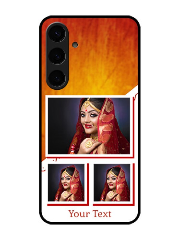 Custom Samsung Galaxy S24 Plus 5G Custom Glass Phone Case - Wedding Memories Design