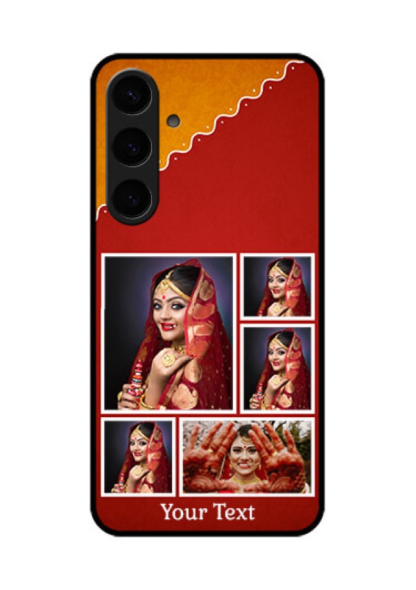 Samsung Galaxy S24 Plus 5G Custom Glass Phone Case - Wedding Pic Upload Design