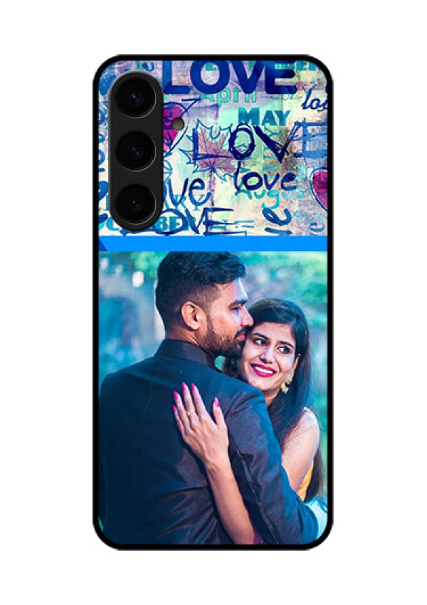 Samsung Galaxy S24 Plus 5G Custom Glass Phone Case - Colorful Love Design