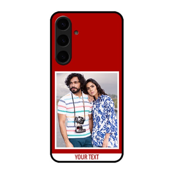 Samsung Galaxy S24 Plus 5G Custom Glass Phone Case - Red Color Design