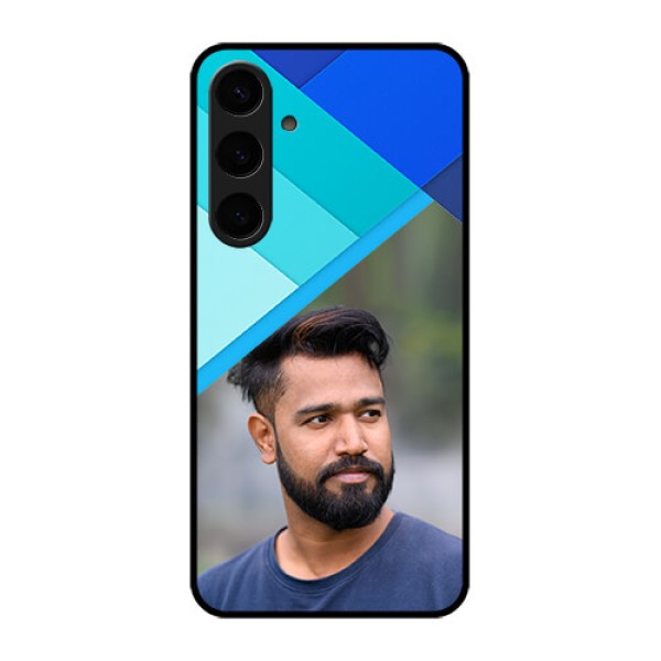 Samsung Galaxy S24 Plus 5G Custom Glass Phone Case - Blue Pattern Design