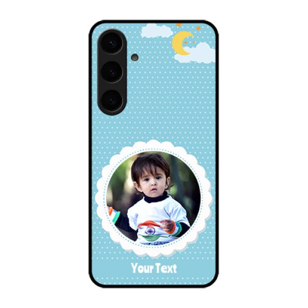 Samsung Galaxy S24 Plus 5G Custom Glass Phone Case - Violet Pattern Design