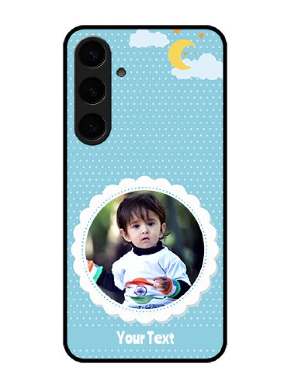 Custom Samsung Galaxy S24 Plus 5G Custom Glass Phone Case - Violet Pattern Design