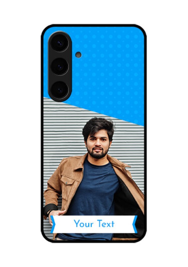 Samsung Galaxy S24 Plus 5G Custom Glass Phone Case - Simple Blue Color Design