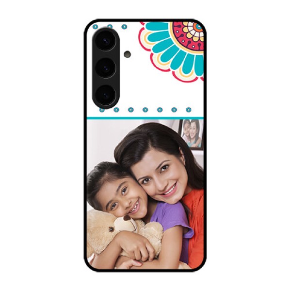 Samsung Galaxy S24 Plus 5G Custom Glass Phone Case - Flower Design
