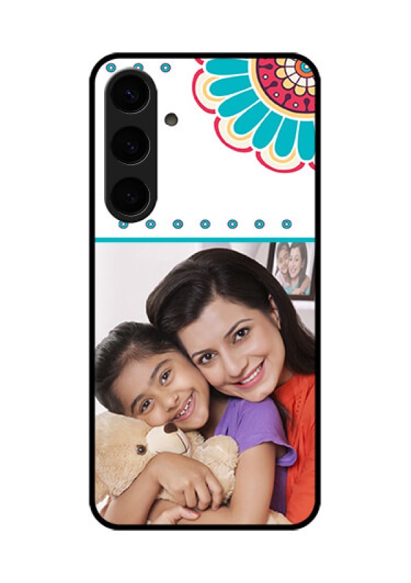 Samsung Galaxy S24 Plus 5G Custom Glass Phone Case - Flower Design