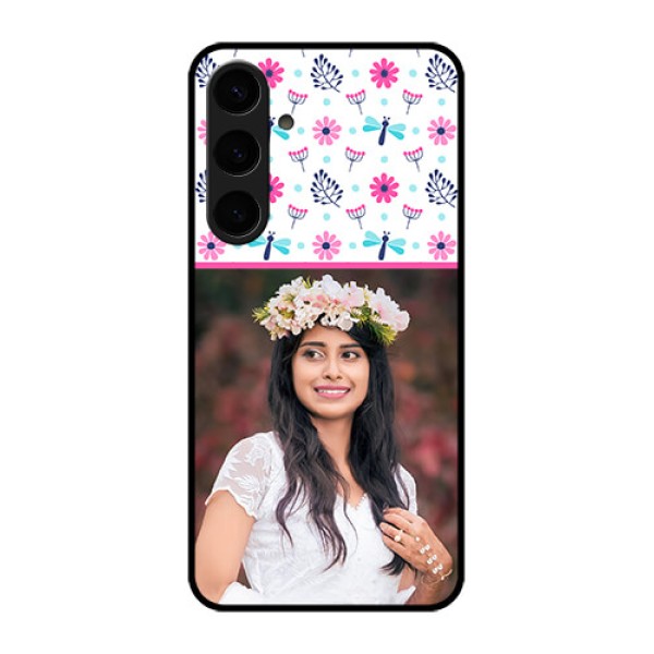 Samsung Galaxy S24 Plus 5G Custom Glass Phone Case - Colorful Flower Design Samsung Galaxy S24 Plus 5G Custom Glass Phone Case - Colorful Flower Design